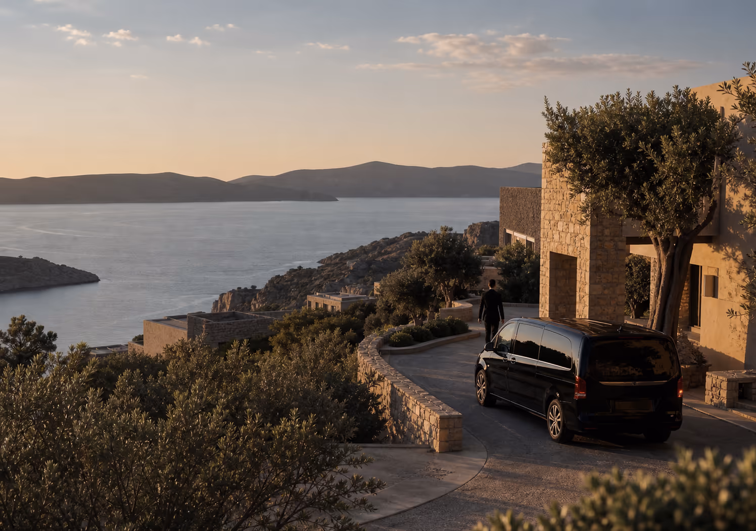Private villa terrace in Crete